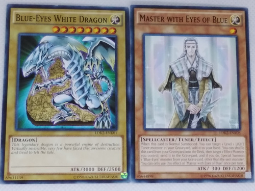 Blue Eyes White Dragon + Master Eyes Of Blue Yugioh Ojiazul