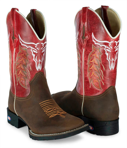 Bota Country Cano Longo , Bico Quadrado Masculino Texana!! | Mercado Livre