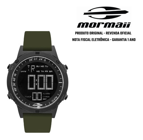 Relógio Digital Dual Timer Calendário Cronógrafo Bip Mormaii