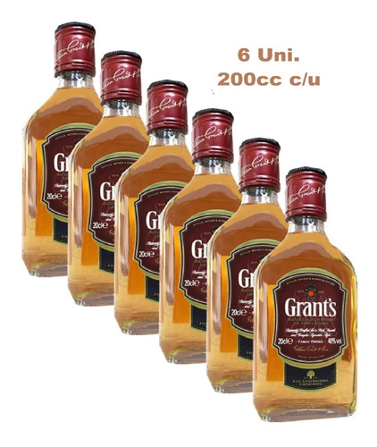 Whisky Grants 200cc 6 Unidades