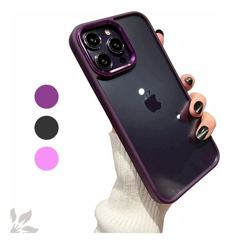 Funda para iPhone Pro Pro Max Normal, de primera calidad, color rígido, 14 Pro Max, morado, funda rígida profunda