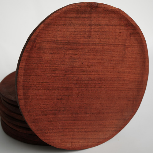 Plato Asado Madera Tabla X6 30cm Algarrobo Mediano
