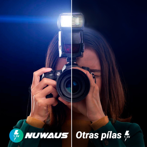 Nuwaus NUBAT002 pilas recargables con 2 pilas aa carga rapida tipo c