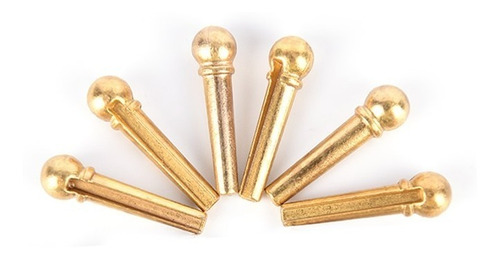 Imagen 5 de 7 de 6 Pins De Metal Para Guitarra Electroacústica - Dorados