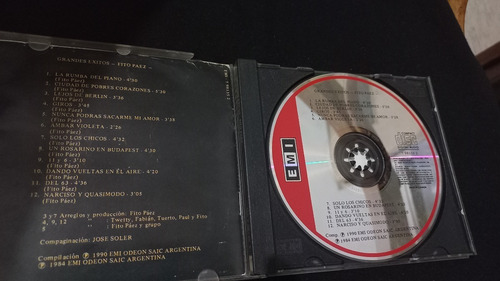 Fito Páez Grandes Éxitos Cd Original 1990 Argentina