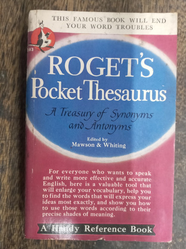 Roget´s Pocket Thesaurus * Synonyms & Antonyms * 