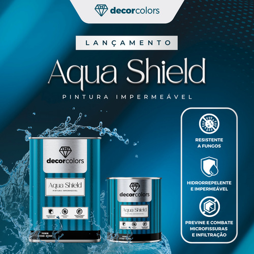 Tinta Aqua Shield Emborrachada 4,3 Kg - Decor Colors Acabamento Fosco Cor Cronos