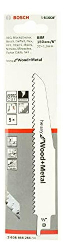 Pack X5 Hojas Para Sierra Sable S610DF Pesado Para Madera Y Metal Bosch