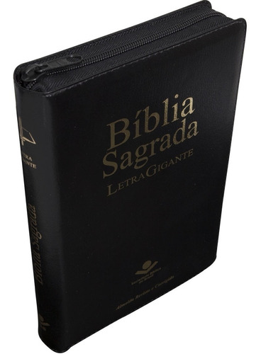 Bíblia Sagrada Com Letra Gigante Índice Lateral E Zíper Arc