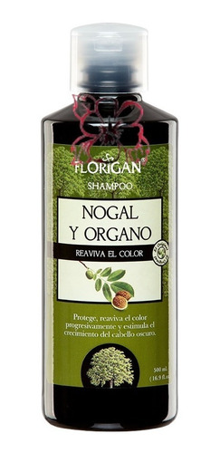 Shampoo  Nogal Y Organo Protector De Color 1/2 Lt. Florigan®