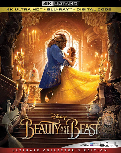 Imagen 1 de 3 de 4k Uhd + Blu-ray Beauty & The Beast Bella Y La Bestia (2017)