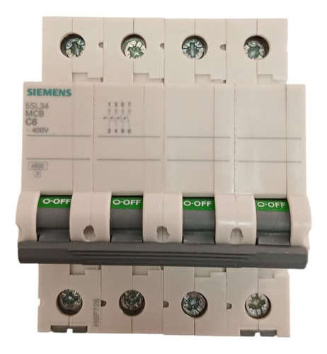 Termomagnética Siemens 4x6a 4,5ka 5sl3406-7mb