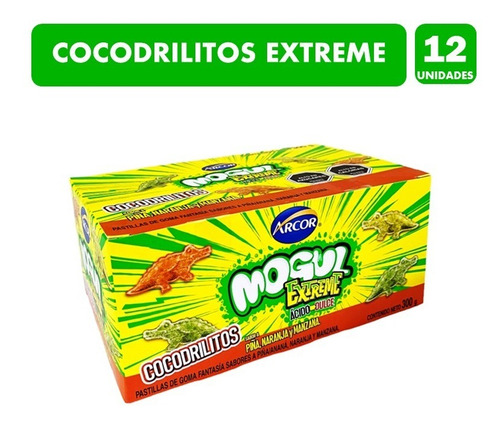 Caja Gomitas Arcor Mogul Extreme Cocodrilitos - Caja 12 Un. 