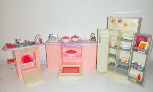 Set Muebles Barbie Cocina Comida Accesorios Juguete