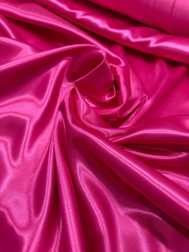 Raso Kim Razo Satin Tela Tramo 30 Metros 1.5 Ancho Colores Rosa Mexicano Liso