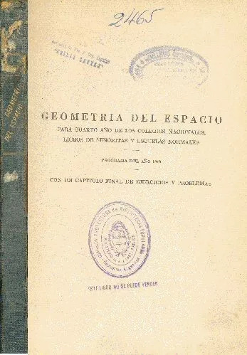 Emanuel S. Cabrera - Hector J. Medici: Geometria Del Espacio