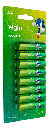 Pilha Elgin Alcalina Aa Comum Com 16 Unidades