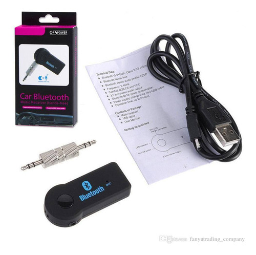 Receptor Bluetooth Para Auto Mini Plug 3.5mm Manos Libres 