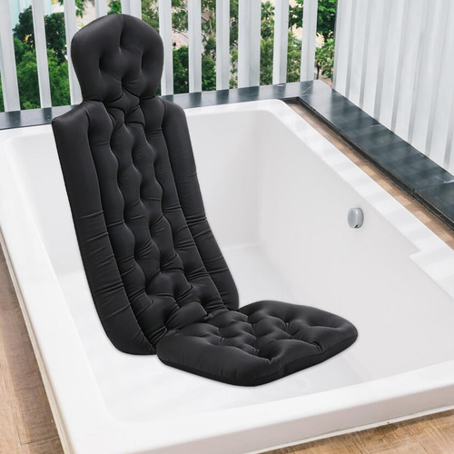 Almohadas De Baño, Estera Portátil, Ventosas, Negro