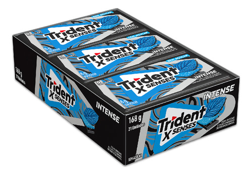 Chiclete Trident X Senses Intense 21 Unidades 168g