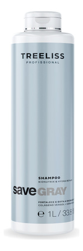 Shampoo Save Gray Cabelos Brancos Bionutrix 1l Treeliss