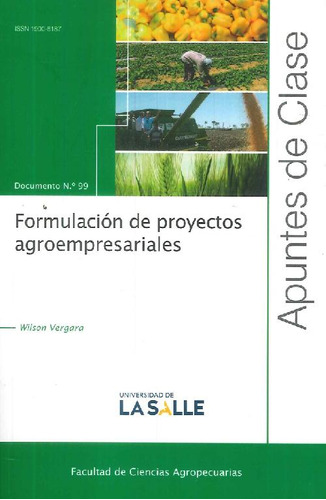 Libro Formulación De Proyectos Agroempresariales De Wilson V