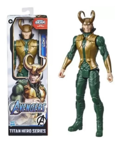 Imagem 1 de 5 de Boneco Loki 30 Cm Marvel Avengers Titan Hero Blast Gear 
