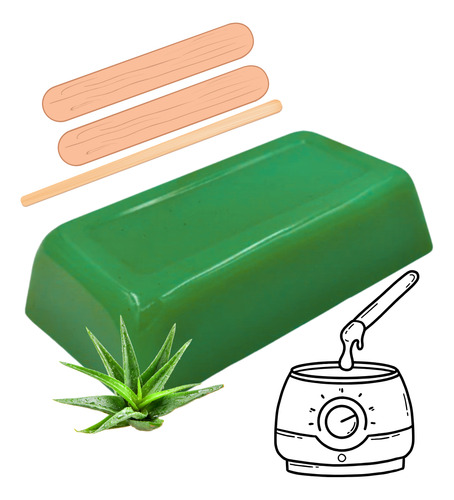 Cera Española Depilatoria Elástica Barra De Un Kg Aloe Vera