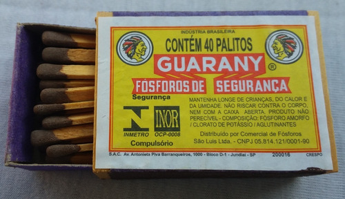 Caixa De Fosforo Antiga - Cheia - Guarany - A66 (Usado)