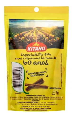 Imagem 3 de 4 de Canela Em Casca 20g Kitano