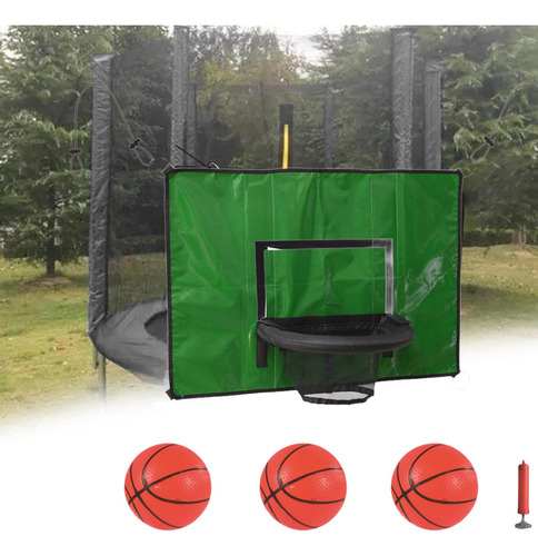 Kit De Portería De Aro De Baloncesto De Trampolín Con Mini