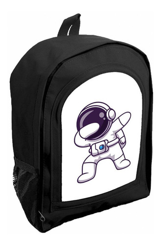 Mochila Negra Niños Jardin/ Preescolar Nasa Astronauta R1