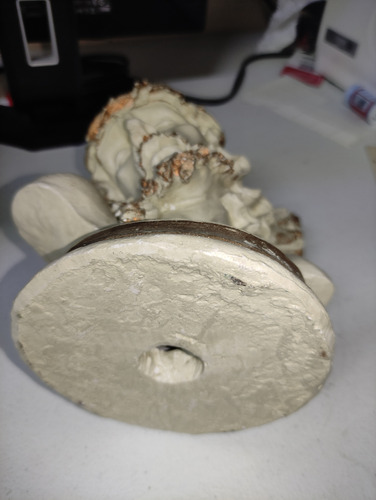 Rostro De Cristo En Cruz De Yeso Escultura De 20 Cm X 15 Cm (Usado)