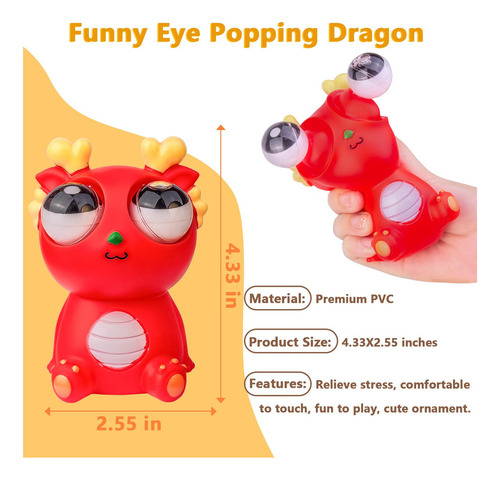 D Juguetes De Dragón For Apretar Con Ojos
