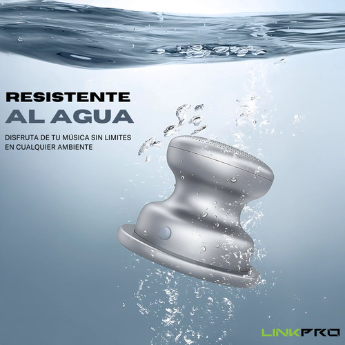 Parlante Bluetooth Portátil Aliver Link Pro Magnético Imán Potencia Calidad Volumen Magsafe Plateado