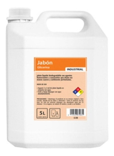 Jabon Liquido 5 Litros Elimina Microganismos Patogenos
