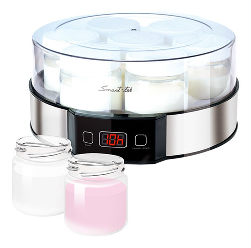 Yogurtera Smart-tek Ym750 Acero Inoxidable 7 Frascos Vidrio