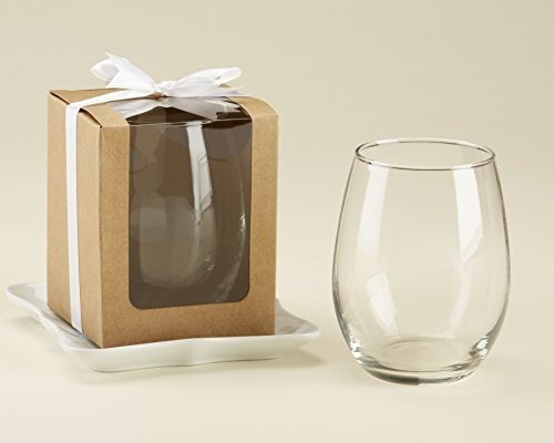 Kate Aspen 30023 Krbox Kraft 15 Oz Vasos De Vino De Caja Caj