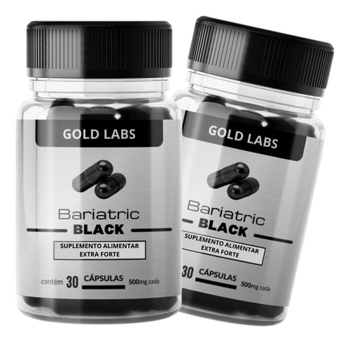 2 Frascos Bariatric Black Perca 1kg Por Dia Imediato