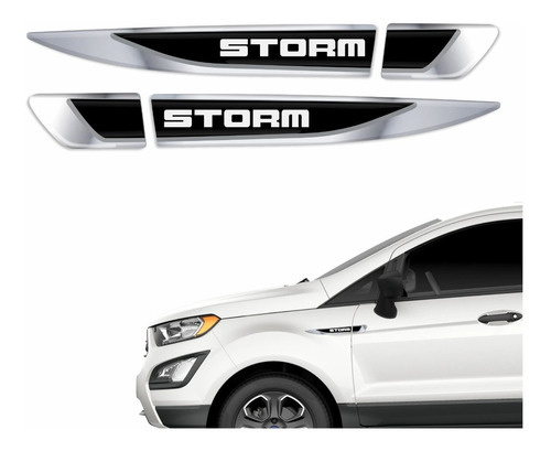 Par Emblema Lateral Paralama Porta Ford Ecosport Storm Res23