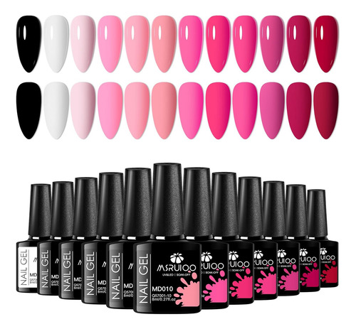 Juego De Esmaltes De Uñas De Gel, 12 Piezas, Kit De Esmalte
