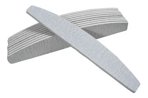 Imagem 2 de 4 de 3 Lixa Bumerangue De Unha Meia Lua 100 180 Fibra Gel Manicur