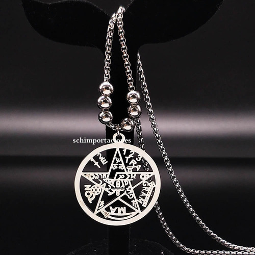 Imagen 4 de 5 de Tetragramaton, Acero + Cadena Larga 70cm - Tetragrámmaton