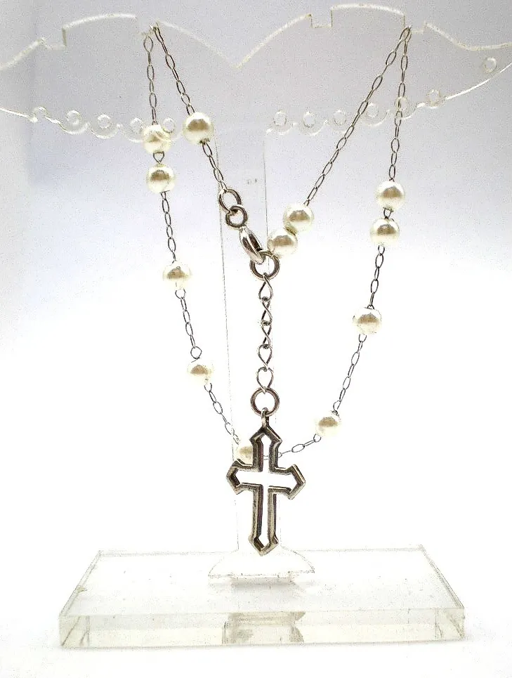 Pulsera Denario Decenario De 925 Con Perlas Naturales