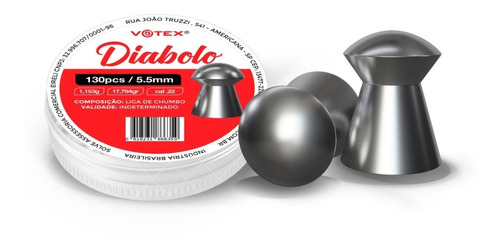 Chumbinho 5.5mm Especial 130 Un Votex Diabolo Promoção