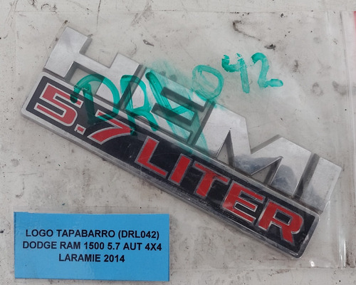 Emblema Tapabarro Dodge Ram 1500 5.7 Aut 4x4 Laramie 2014