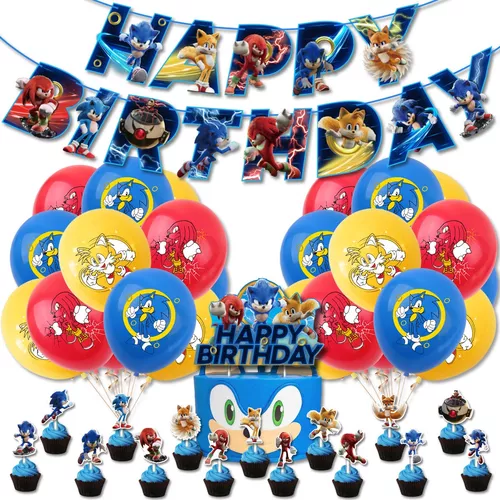 10 pzas globos Sonic The Hedgehog/globos de látex/juego de superhéroes/globo  feliz cumpleaños/fiesta de navidad/decoración del hogar