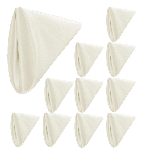 Servilletas De Tela Colores 40x40 Cm Luxor Paquete 25 Piezas Color Crema Flor