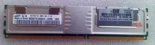 Memoria Servidor Ecc Samsung 4gb Pc2-5300f Ddr2 M395t5160qz4 (Usado)