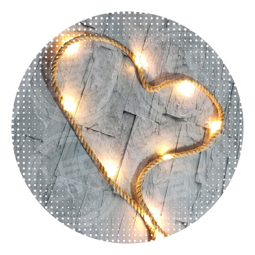 Guirnalda Led Yute Soga Rustica Limbo Casamiento + Pilas Inc Luces Calida